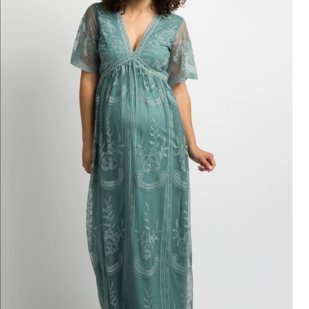 Sage maternity dress